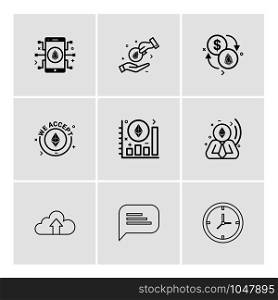mobile , ic, crypto currency , upload , cloud, message , clock , corporate , icon,icon, vector, design, flat, collection, style, creative, icons