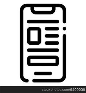 Mobile Icon. Digital marketing concept. Outline icon