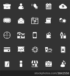Mobile icons on gray background, stock vector