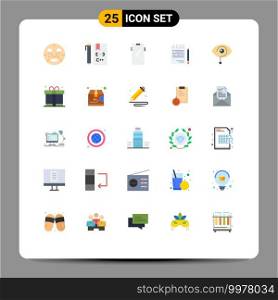 Mobile Interface Flat Color Set of 25 Pictograms of corporate, business, develop, samsung, mobile Editable Vector Design Elements