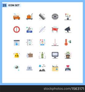 Mobile Interface Flat Color Set of 25 Pictograms of gadget, computers, comb, space, jupiter Editable Vector Design Elements