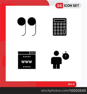 Mobile Interface Solid Glyph Set of Pictograms of close, avatar, calculate, online, human Editable Vector Design Elements