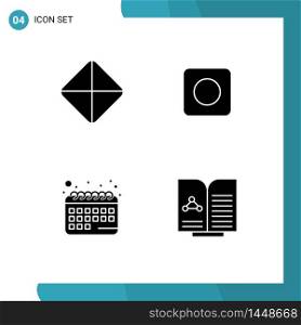 Mobile Interface Solid Glyph Set of Pictograms of pill, medical, app, appointment, report Editable Vector Design Elements
