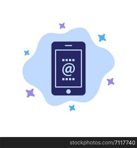 Mobile, Mail, Id, Phone, Blue Icon on Abstract Cloud Background