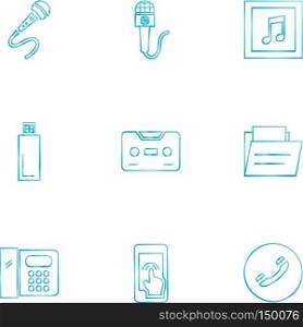 mobile,  media,  multimedia , call , phones , user interface , messages , wifi , internet , icon, vector, design,  flat,  collection, style, creative,  icons