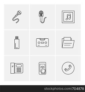 mobile, media, multimedia , call , phones , user interface , messages , wifi , internet , icon, vector, design, flat, collection, style, creative, icons