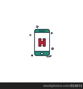 mobile medical hospital app icon vector design