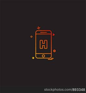 mobile medical hospital app icon vector design
