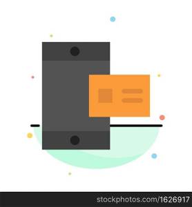 Mobile, Online, Chalk, Profile Abstract Flat Color Icon Template
