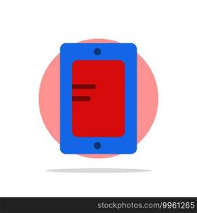 Mobile, Online, Study, School Abstract Circle Background Flat color Icon