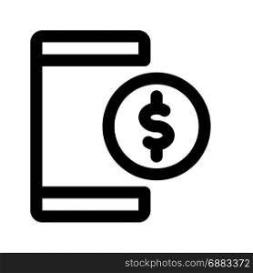 mobile payment, icon on isolated background