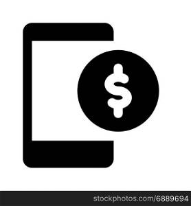 mobile payment, icon on isolated background