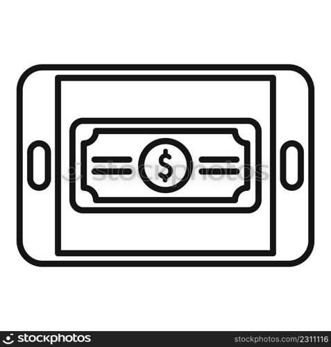Mobile payment icon outline vector. Pay money. Card digital. Mobile payment icon outline vector. Pay money