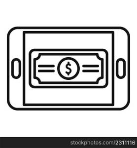 Mobile payment icon outline vector. Pay money. Card digital. Mobile payment icon outline vector. Pay money