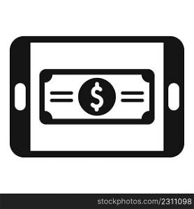 Mobile payment icon simple vector. Pay money. Card digital. Mobile payment icon simple vector. Pay money