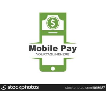 mobile payment logo icon vector illustration design template
