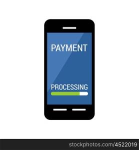 Mobile payments concept. Online shopping. Vector