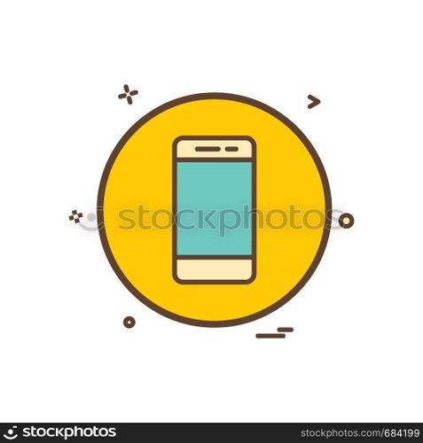 mobile phone basic icon vector design