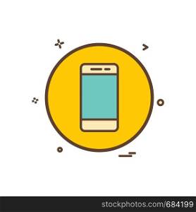 mobile phone basic icon vector design