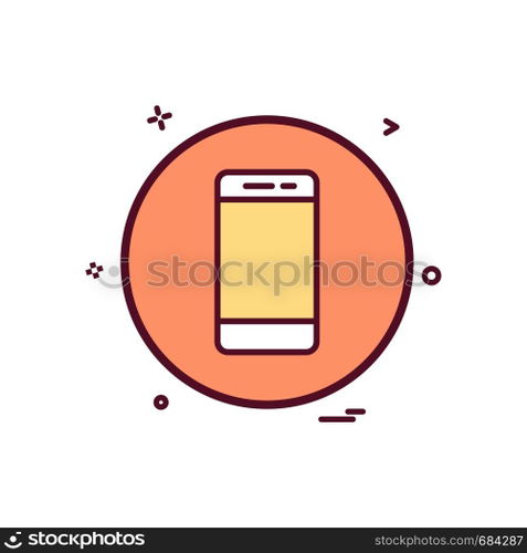 mobile phone basic icon vector design
