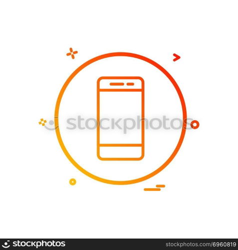 mobile phone basic icon vector design