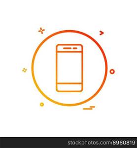 mobile phone basic icon vector design