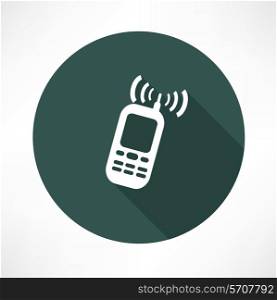 mobile phone calling icon Flat modern style vector illustration