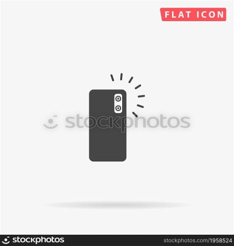 Mobile Phone Camera flat vector icon. Hand drawn style design illustrations.. Mobile Phone Camera flat vector icon