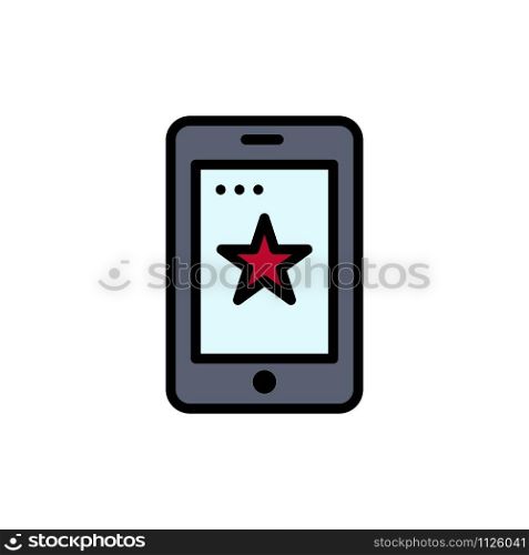 Mobile, Phone, Cell, Ireland Flat Color Icon. Vector icon banner Template