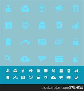 Mobile phone color icons on blue background, stock vector