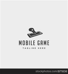 mobile phone design template animal concept controller - vector. mobile phone game logo design template concept controller