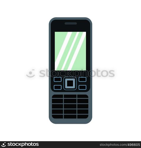 Mobile phone flat icon isolated on white background. Mobile phone flat icon