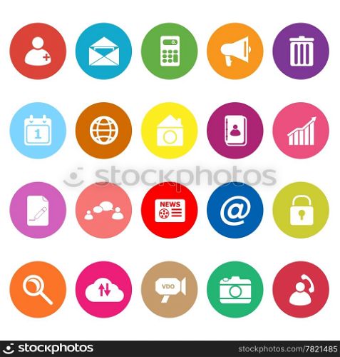Mobile phone flat icons on white background, stock vector