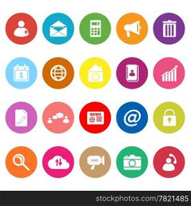 Mobile phone flat icons on white background, stock vector