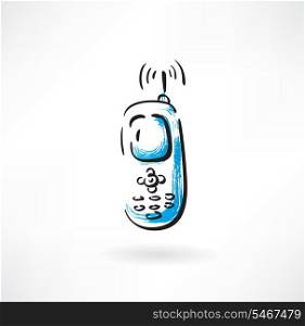 mobile phone grunge icon