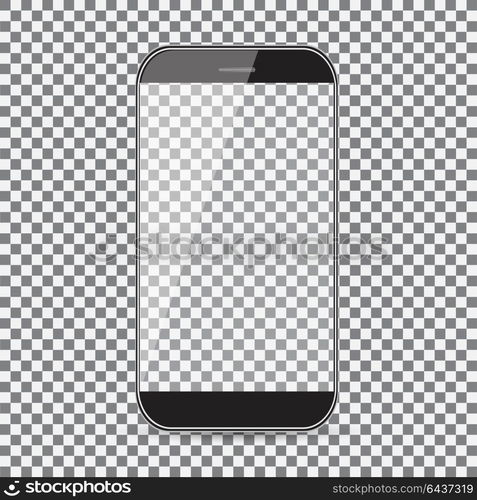 mobile phone icon. Black icon on transparent background. — Stockphotos.com