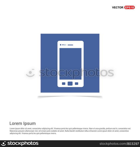 Mobile phone icon - Blue photo Frame