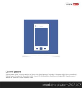 Mobile phone icon - Blue photo Frame