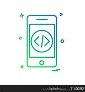 Mobile phone icon design vector