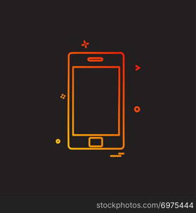 Mobile phone icon design vector