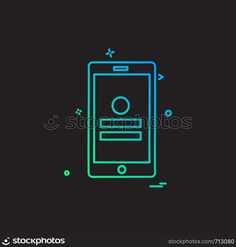 Mobile phone icon design vector