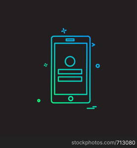 Mobile phone icon design vector