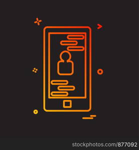 Mobile phone icon design vector