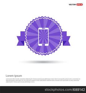 Mobile phone icon - Purple Ribbon banner