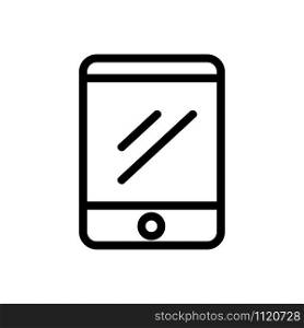 mobile phone icon vector. A thin line sign. Isolated contour symbol illustration. mobile phone icon vector. Isolated contour symbol illustration