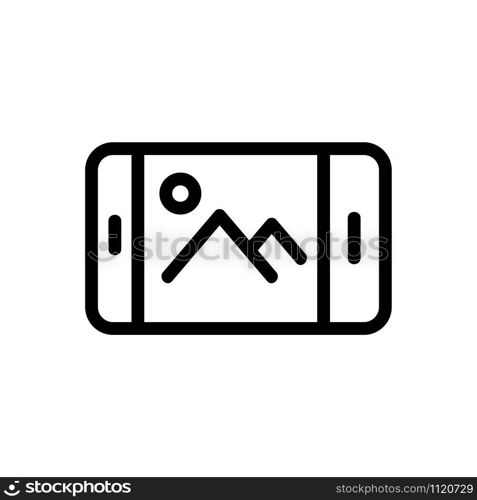 mobile phone icon vector. A thin line sign. Isolated contour symbol illustration. mobile phone icon vector. Isolated contour symbol illustration