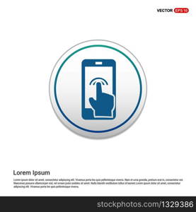 Mobile phone icon - white circle button