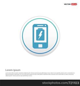 Mobile phone icon - white circle button