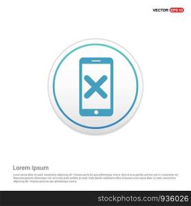Mobile phone icon - white circle button