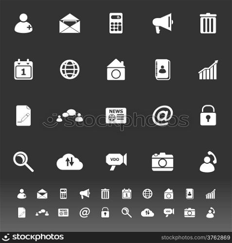 Mobile phone icons on gray background, stock vector